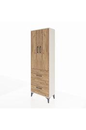 Arges Dolap 3 Raflı 2 Çekmeceli 2 Kapaklı 60x30x182 - S23M021V3A