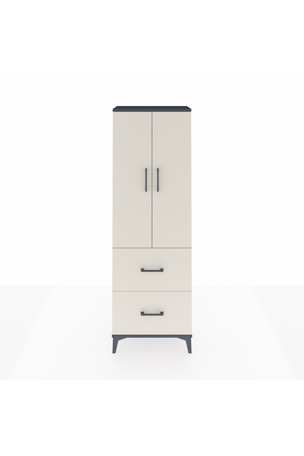Arges Dolap 3 Raflı 2 Çekmeceli 2 Kapaklı 60x30x182 - S23M021V4A