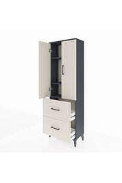 Arges Dolap 3 Raflı 2 Çekmeceli 2 Kapaklı 60x30x182 - S23M021V4A
