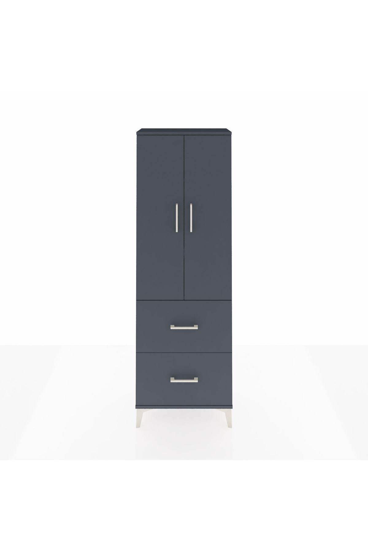 Arges Dolap 3 Raflı 2 Çekmeceli 2 Kapaklı 60x30x182 - S23M021V5A