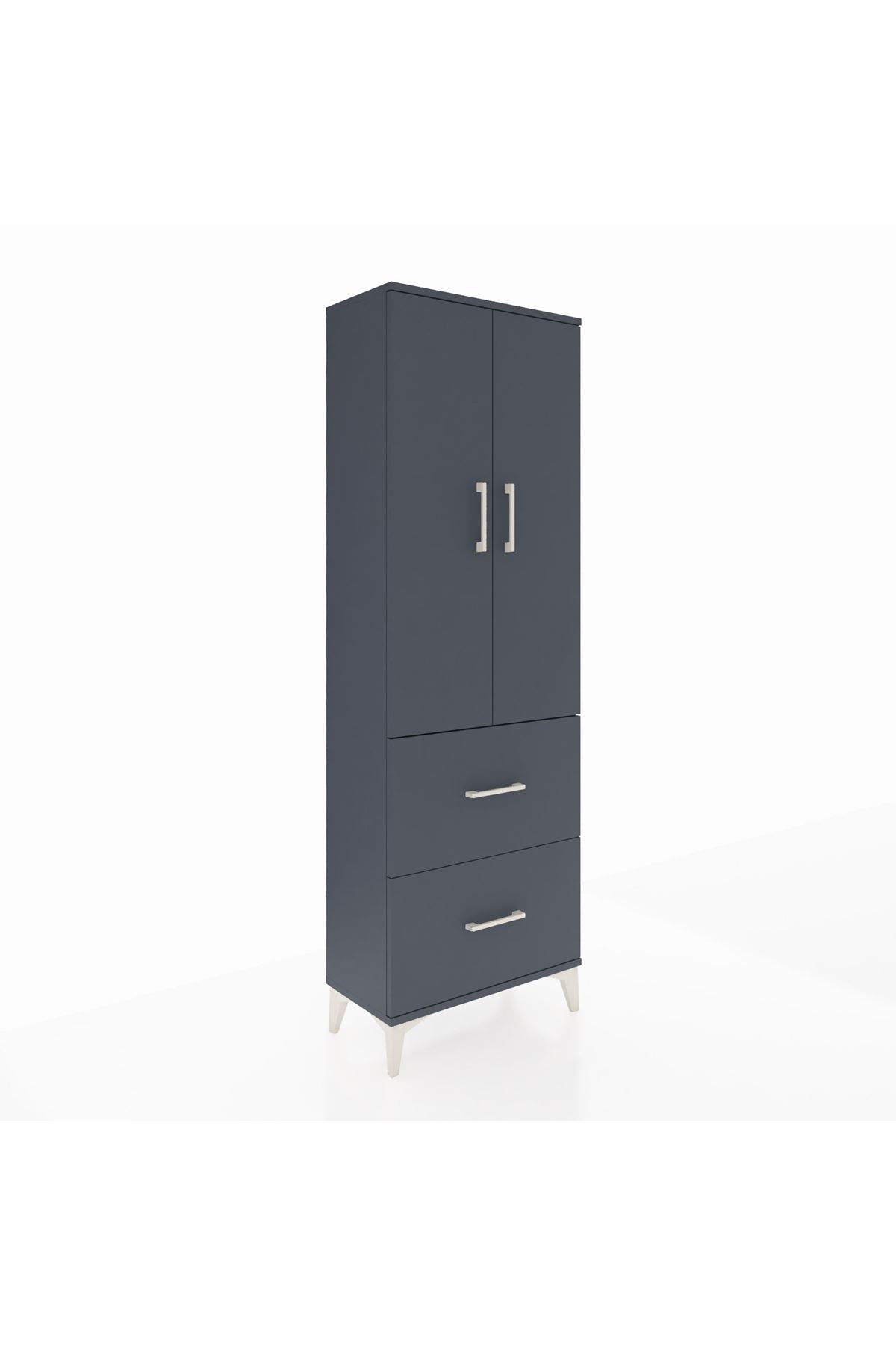 Arges Dolap 3 Raflı 2 Çekmeceli 2 Kapaklı 60x30x182 - S23M021V5A
