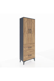 Arges Dolap 3 Raflı 2 Çekmeceli 2 Kapaklı 60x30x182 - S23M021V6A