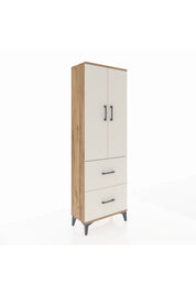 Arges Dolap 3 Raflı 2 Çekmeceli 2 Kapaklı 60x30x182 - S23M021V7A