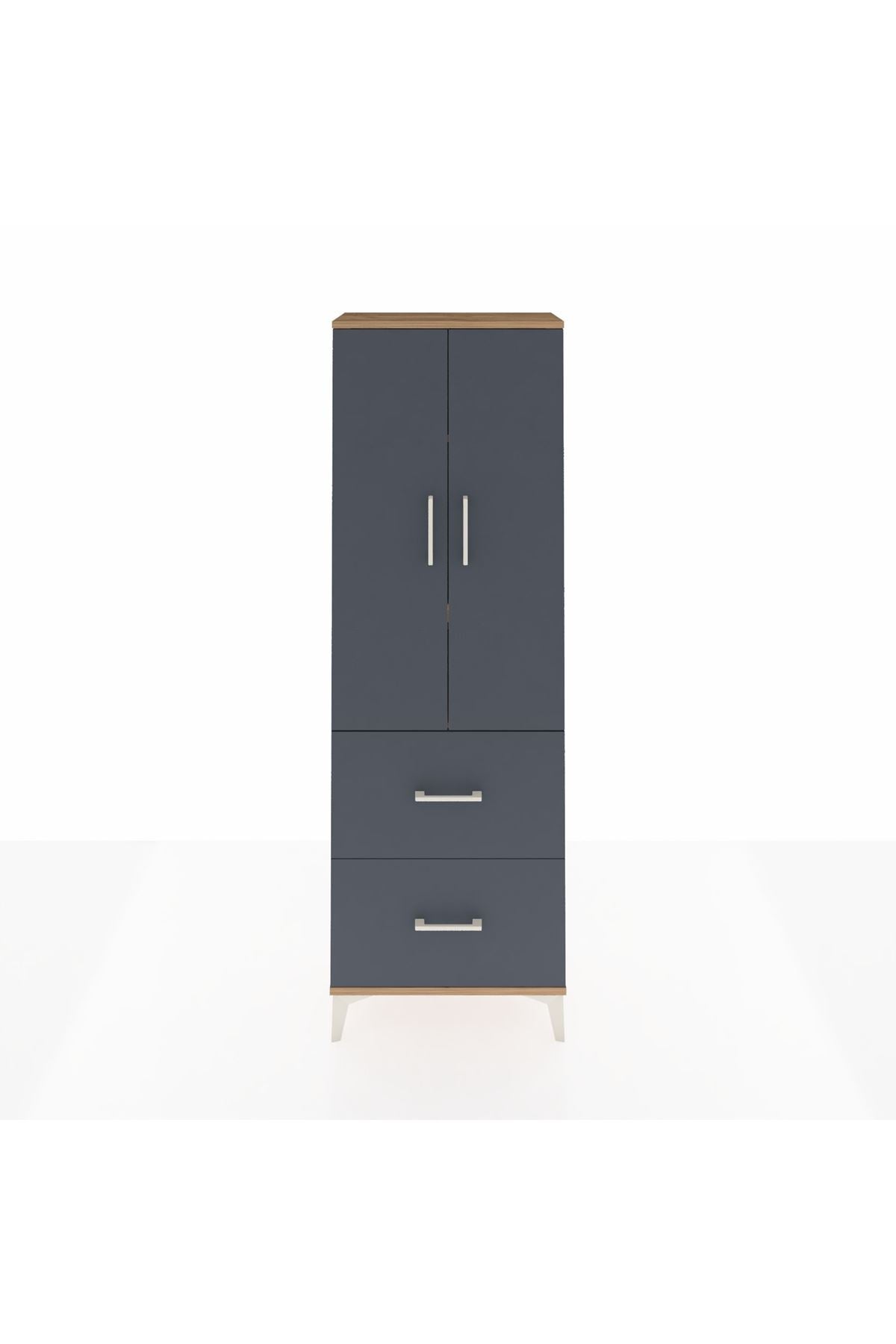 Arges Dolap 3 Raflı 2 Çekmeceli 2 Kapaklı 60x30x182 - S23M021V8A