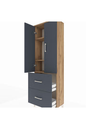 Arges Dolap 3 Raflı 2 Çekmeceli 2 Kapaklı 60x30x182 - S23M021V8A