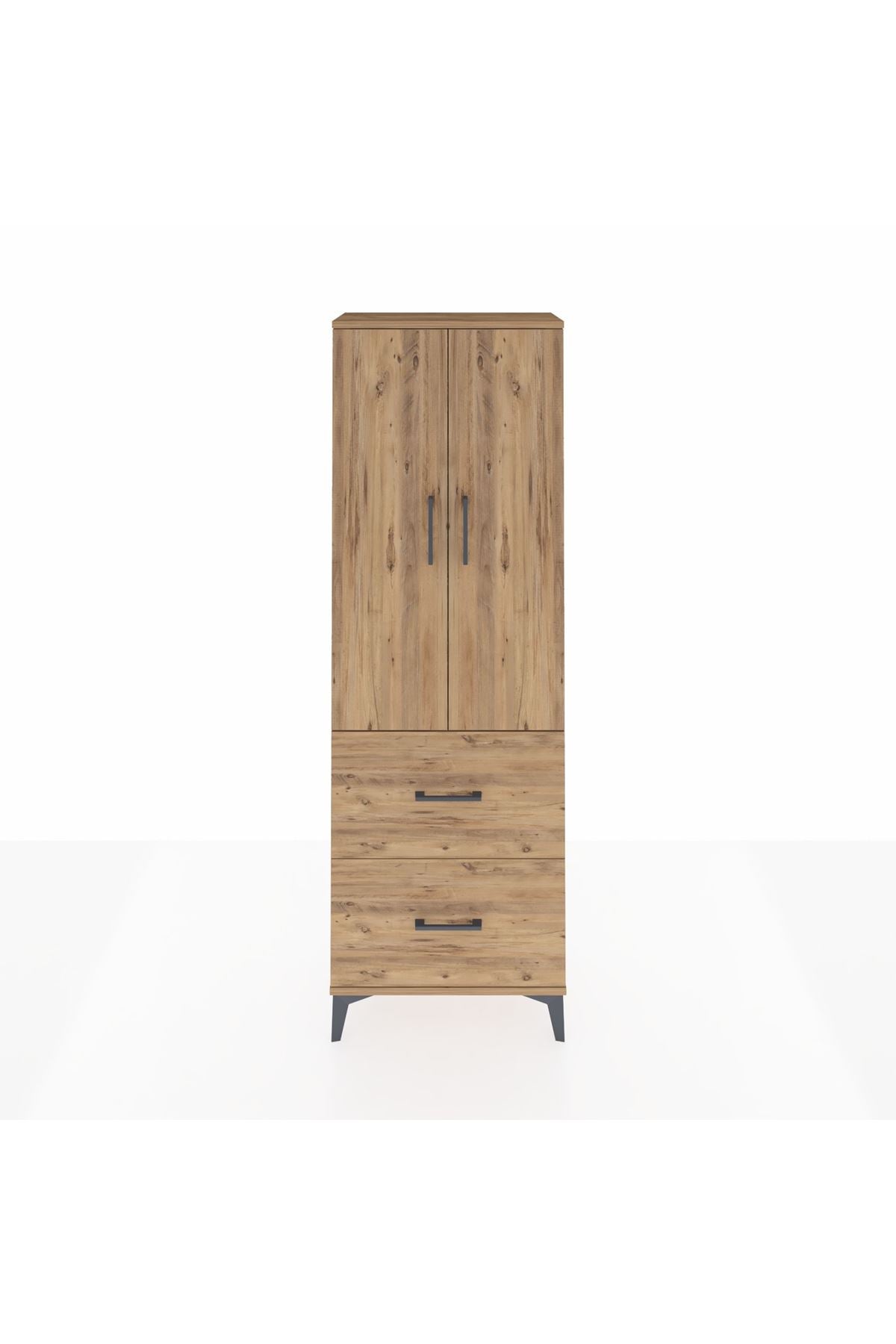 Arges Dolap 3 Raflı 2 Çekmeceli 2 Kapaklı 60x30x182 - S23M021V9A