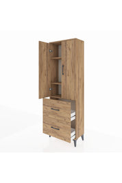 Arges Dolap 3 Raflı 2 Çekmeceli 2 Kapaklı 60x30x182 - S23M021V9A