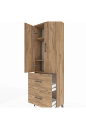 Arges Dolap 3 Raflı 2 Çekmeceli 2 Kapaklı 60x30x182 - S23M021V9A