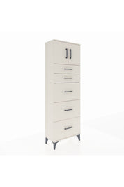 Arges Dolap Tek Raflı 5 Çekmeceli 2 Kapaklı 60x30x182 - S23M022V1A