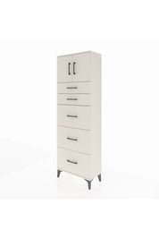 Arges Dolap Tek Raflı 5 Çekmeceli 2 Kapaklı 60x30x182 - S23M022V1A