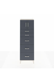 Arges Dolap Tek Raflı 5 Çekmeceli 2 Kapaklı 60x30x182 - S23M022V2A