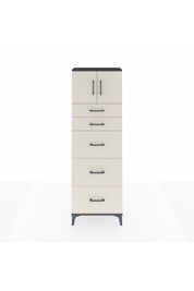 Arges Dolap Tek Raflı 5 Çekmeceli 2 Kapaklı 60x30x182 - S23M022V4A