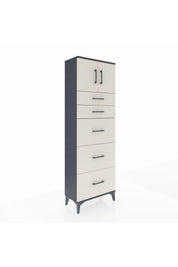 Arges Dolap Tek Raflı 5 Çekmeceli 2 Kapaklı 60x30x182 - S23M022V4A