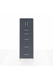 Arges Dolap Tek Raflı 5 Çekmeceli 2 Kapaklı 60x30x182 - S23M022V5A