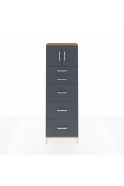 Arges Dolap Tek Raflı 5 Çekmeceli 2 Kapaklı 60x30x182 - S23M022V8A