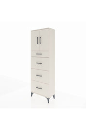 Arges Dolap 2 Raflı 4 Çekmeceli 2 Kapaklı 60x30x182 - S23M023V1A