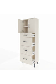 Arges Dolap 2 Raflı 4 Çekmeceli 2 Kapaklı 60x30x182 - S23M023V1A