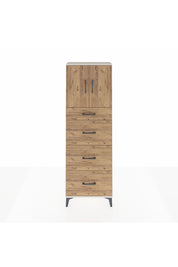Arges Dolap 2 Raflı 4 Çekmeceli 2 Kapaklı 60x30x182 - S23M023V3A