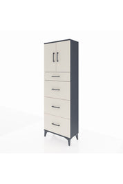 Arges Dolap 2 Raflı 4 Çekmeceli 2 Kapaklı 60x30x182 - S23M023V4A