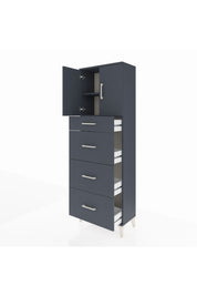 Arges Dolap 2 Raflı 4 Çekmeceli 2 Kapaklı 60x30x182 - S23M023V5A