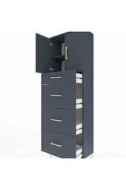 Arges Dolap 2 Raflı 4 Çekmeceli 2 Kapaklı 60x30x182 - S23M023V5A