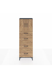 Arges Dolap 2 Raflı 4 Çekmeceli 2 Kapaklı 60x30x182 - S23M023V6A