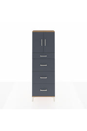 Arges Dolap 2 Raflı 4 Çekmeceli 2 Kapaklı 60x30x182 - S23M023V8A