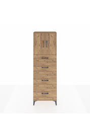 Arges Dolap 2 Raflı 4 Çekmeceli 2 Kapaklı 60x30x182 - S23M023V9A