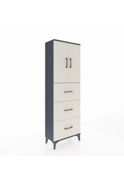 Arges Dolap 3 Raflı 3 Çekmeceli 2 Kapaklı 60x30x182 - S23M024V4A