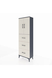 Arges Dolap 3 Raflı 3 Çekmeceli 2 Kapaklı 60x30x182 - S23M024V4A