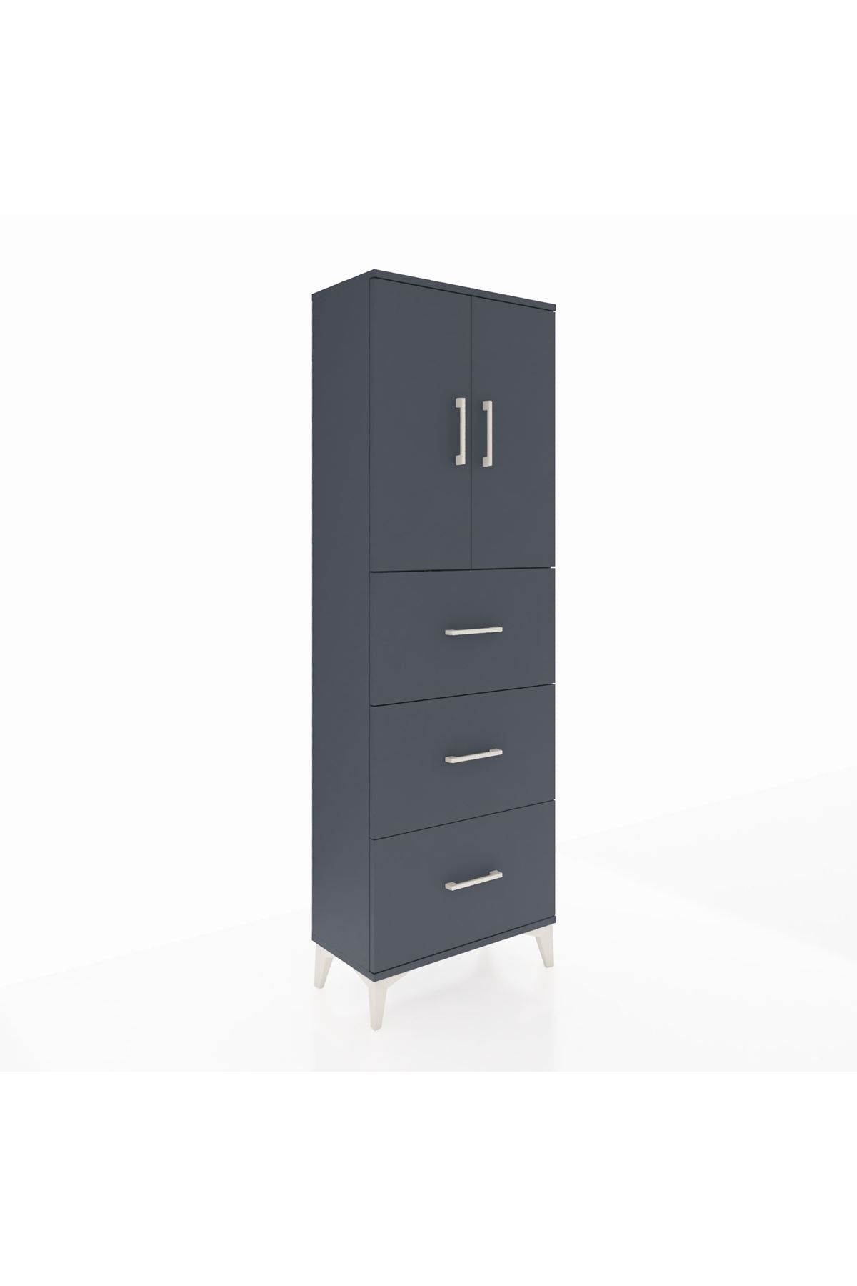 Arges Dolap 3 Raflı 3 Çekmeceli 2 Kapaklı 60x30x182 - S23M024V5A