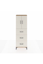 Arges Dolap 3 Raflı 3 Çekmeceli 2 Kapaklı 60x30x182 - S23M024V7A
