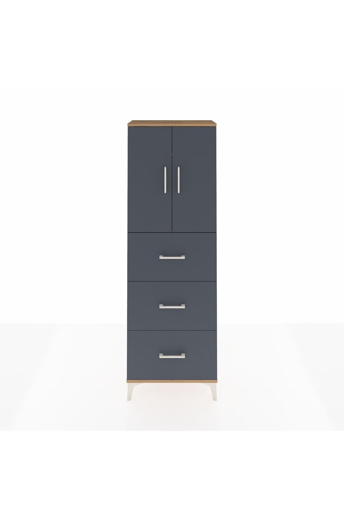 Arges Dolap 3 Raflı 3 Çekmeceli 2 Kapaklı 60x30x182 - S23M024V8A