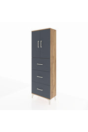Arges Dolap 3 Raflı 3 Çekmeceli 2 Kapaklı 60x30x182 - S23M024V8A