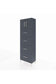 Arges Dolap 2 Raflı 4 Çekmeceli 2 Kapaklı 60x30x182 - S23M025V5A
