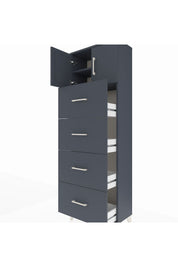 Arges Dolap 2 Raflı 4 Çekmeceli 2 Kapaklı 60x30x182 - S23M025V5A