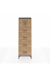 Arges Dolap 2 Raflı 4 Çekmeceli 2 Kapaklı 60x30x182 - S23M025V6A