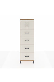 Arges Dolap 2 Raflı 4 Çekmeceli 2 Kapaklı 60x30x182 - S23M025V7A
