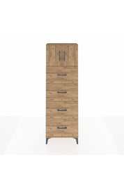 Arges Dolap 2 Raflı 4 Çekmeceli 2 Kapaklı 60x30x182 - S23M025V9A