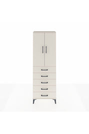 Arges Dolap Tek Raflı 5 Çekmeceli Tek Askılı 60x30x182 - S23M026V1A