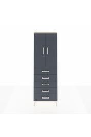 Arges Dolap Tek Raflı 5 Çekmeceli Tek Askılı 60x30x182 - S23M026V2A