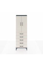 Arges Dolap Tek Raflı 5 Çekmeceli Tek Askılı 60x30x182 - S23M026V4A