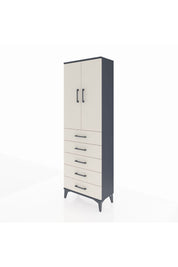 Arges Dolap Tek Raflı 5 Çekmeceli Tek Askılı 60x30x182 - S23M026V4A