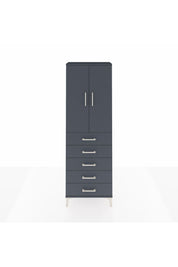 Arges Dolap Tek Raflı 5 Çekmeceli Tek Askılı 60x30x182 - S23M026V5A