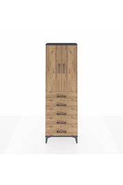 Arges Dolap Tek Raflı 5 Çekmeceli Tek Askılı 60x30x182 - S23M026V6A