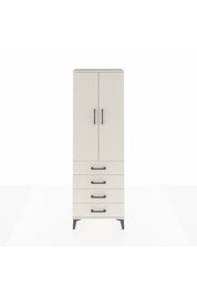 Arges Dolap Tek Raflı 4 Çekmeceli Tek Askılı 60x30x182 - S23M027V1A