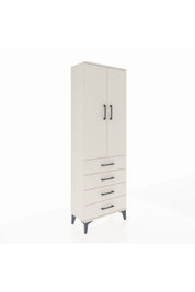 Arges Dolap Tek Raflı 4 Çekmeceli Tek Askılı 60x30x182 - S23M027V1A
