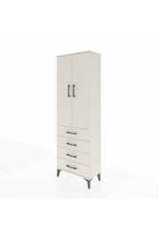 Arges Dolap Tek Raflı 4 Çekmeceli Tek Askılı 60x30x182 - S23M027V1A
