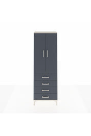 Arges Dolap Tek Raflı 4 Çekmeceli Tek Askılı 60x30x182 - S23M027V2A