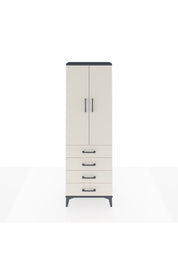 Arges Dolap Tek Raflı 4 Çekmeceli Tek Askılı 60x30x182 - S23M027V4A